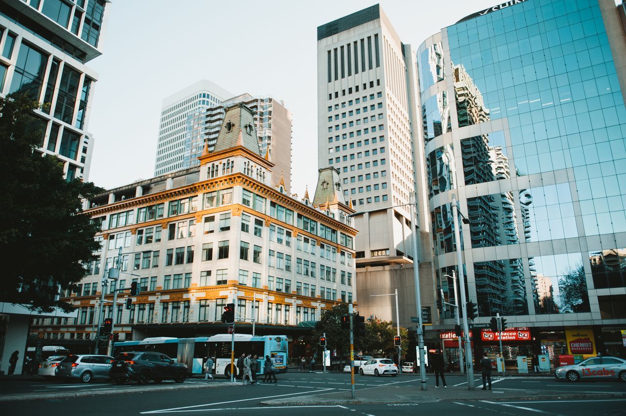 An Australian city business district