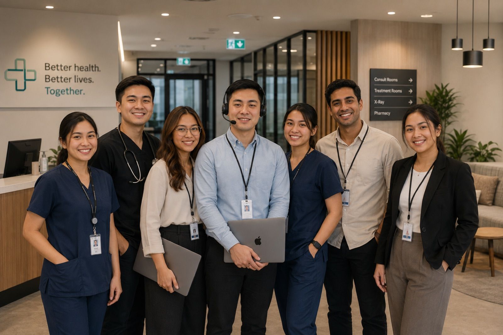 A Sydney client team at their practice