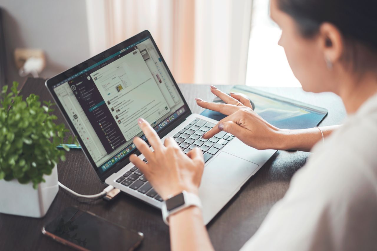 A trained Remie working from a home office